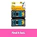 Post-it Initial Here Flags, 50/Dispenser, 2 Dispensers/Pack, 1 in Wide, Blue (680-IH2)