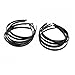 Tinksky 12pcs Womens Girls Plain No Teeth Plastic DIY Hair Bands Headbands Headwears (Black)