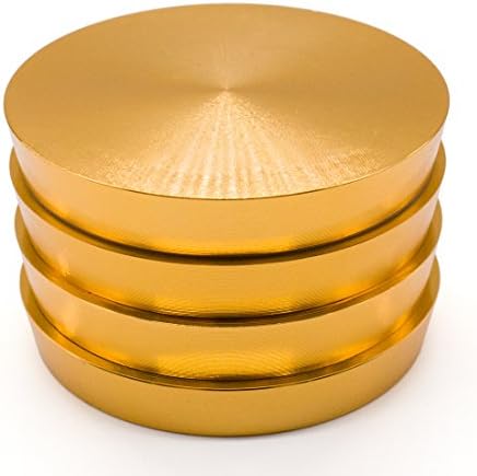 SOUL PHAROS Herb Grinder Aluminum Alloy Drum 2.5 Inch 4 Piece Tobacco Spice Grinder -Gold
