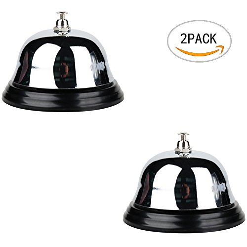 2Pack Oopsu Big Call Bells, 3.38 Inch Caliber for the Porter Kitchen Restaurant Bar,The Porter Kitchen Restaurant Bar and Classic Concierge Service Hotel Bell