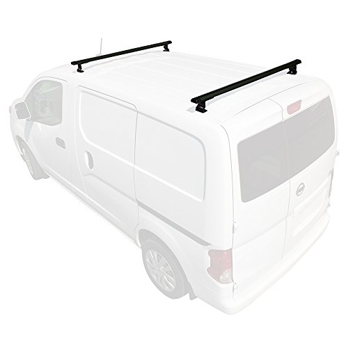 Vantech J1000 2 Bar for Nissan NV200 ladder roof rack 2013-On, Black