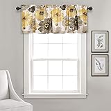 Diana Linen Leah Floral Window Curtain Valance, 18