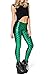 Ayliss New Mermaid Fish Scale Printed Leggings Stretch Tight Pants,Green XXL