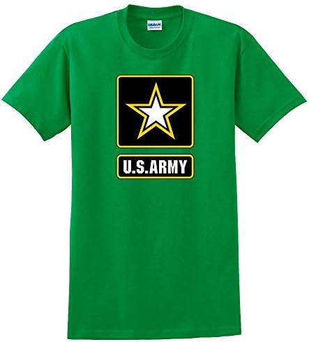 Custom U.S. Army Star logo on t-shirt, adult medium, kelly