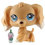 Emilys Doll lps Cocker Spaniel Puppy #748 Blue Flower Eyes with lps Accessories Coffee Rare Figures Collectable