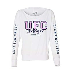 UFC Women's Drop Shoulder Long Sleeve, White, X-Large