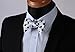 HISDERN Men's Bow Ties Polka Dot Self Tie Bowtie and Handkerchief Set White Classic Formal Business Tuxedo Bowties for Wedding Party