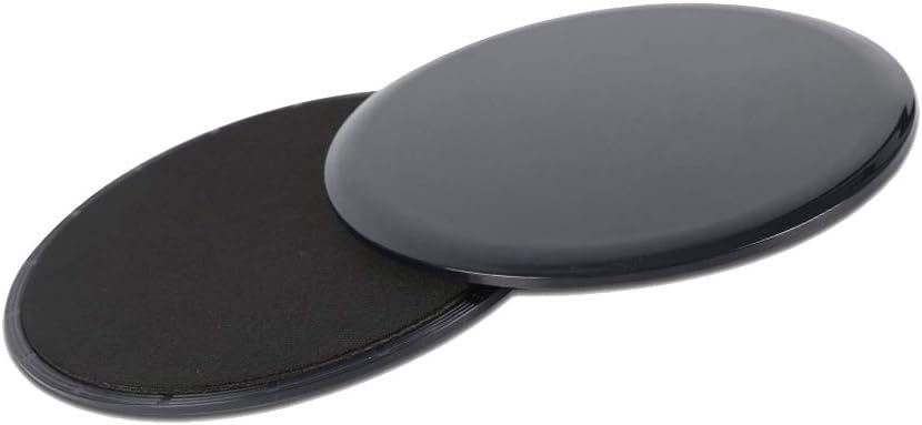 Mofun® Core Exercise Sliders 2 Dual Sided Gliding Discs Core Sliders for Carpet and Hard Floors. Core Sliders for Abdominal Exercise, Full Body Workout, Cross Fit At Home&Gym (Black)