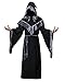 CISSTEC Adult Men's Dark Mystic Sorcerer Robe Halloween Cosplay Costume with Hooded Cape (XX-Large)