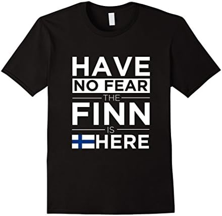 Men's Have No Fear The Finn is here Pride T-shirt Proud Finnish Small Black