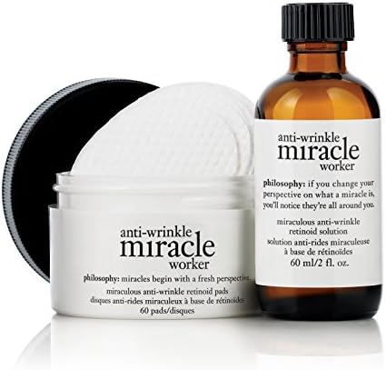 Philosophy Miracle Worker Retinoid Pads, 60 Count & Solution 2 fl. oz.