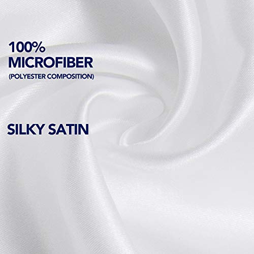 PureFit Satin Silk Pom Pom Ruffled Wrap Around Bed Skirt with