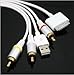 GooDGo Premium Av Video to Tv RCA Cable USB Charger for Ipod Touch Iphone Ipad 4 4g 4s 3gs