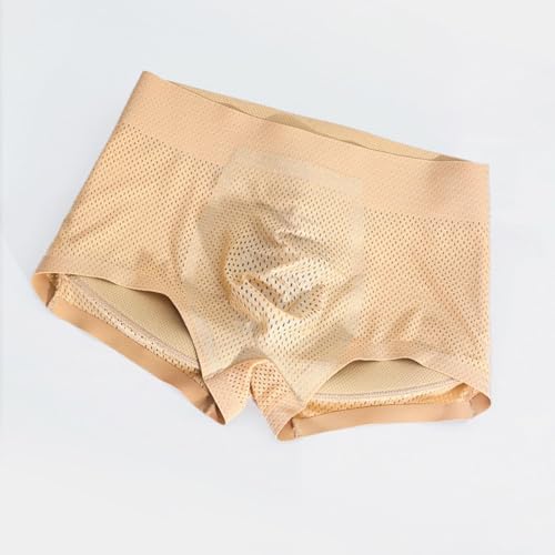Men Butt Padded Underwear For Big Butt Enhance,Enhance Butt Lifter Shapewear Abdomen,Butt Underwear Shapewear,Butt Enhancer Underwear For Tummy Control (UK, Alpha, XXL, 3XL, Regular, Regular, Beige)