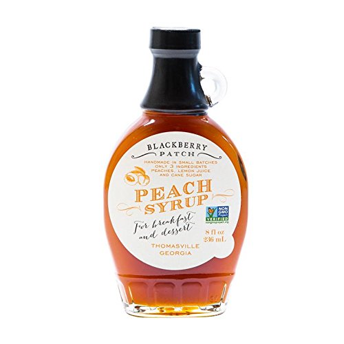 Peach Syrup 3 Ingredients - Blackberry Patch 8 oz bottle - Old Fashioned Syrup for Pancakes, Waffles, French Toast, and Desert Topping