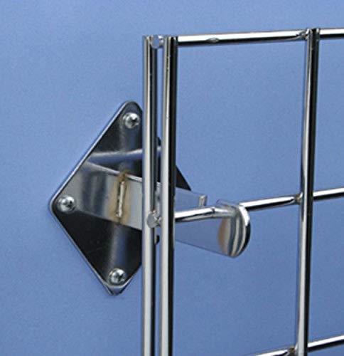 Dazzling Displays Chrome Gridwall Mount Brackets For Grid or Slatgrid Panels - Box of 12