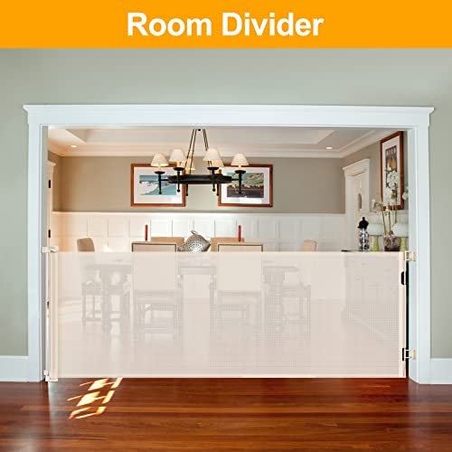 WOMHOM 100 Inch Extra Long Retractable Dog Gate for The House Extra