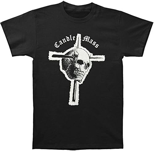 Candlemass Men's Skull &amp; Cross T-shirt X-Large Black