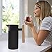 Hastings Collective Thermal Coffee Carafe 40 Oz - Stainless Steel Double Walled Vacuum Insulated Carafe - 1 Liter Thermal Coffee Pot Thermos, Travel Size Beverage Dispenser with Tea Infuser (Black)