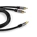 KabelDirekt – RCA/Phono Y Cable – 3ft Short – 1 to 2 RCA/Phono, Stereo Audio Cable (Coax, Male/Male Plugs, Analog/Digital, Adapter for subs/amps/Hi-Fis/Home Theater/receivers, Black)