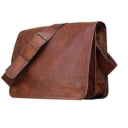 crafat Leather 13 Brown Laptop Messenger