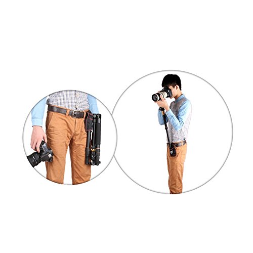 QZSD Tripod Holder Bag Black Nylon Strengthen Pouch + D Ring for Q999S Q555 Q666C Andoer Zomei G-raphy Pergear Neewer Tripod Monopod Alpenstock Pole Outdoor Camera Photography Maintaining Camping Land