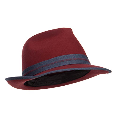 Women's Wool Felt Band Fedora - Apricot OSFM