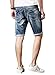 P2U Men's Jean Shorts Slim Fit Ripped Straight Denim Shorts
