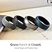 Silicone Wedding Ring for Men, Affordable Rubber Wedding Bands for Gym Sports Leisure Work, Classic & Crosshatch Rings, 4 Pack