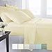 Pizuna Pure 100% Cotton Pillow Cases Queen Size Set of 2 Cream, Luxurious 400 Thread Count Long Staple Cotton Sateen with Stylish 4