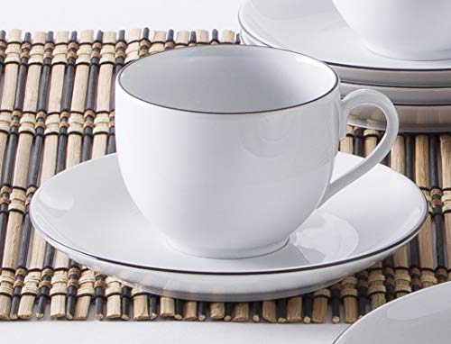 KAHLA 050466O69896C Black Urban Line Geschirrset Porzellan 6 Personen Kaffeeservice Teeservice Frühstück Tassen Teller… – Bild 4