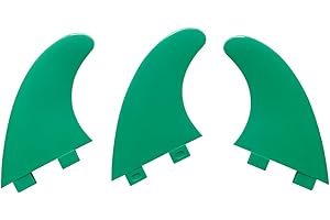 UPSURF Surfing Fins Plastic Double Tabs Surfboard Fins G5 Thruster Set with 1 Key and 6 Screws
