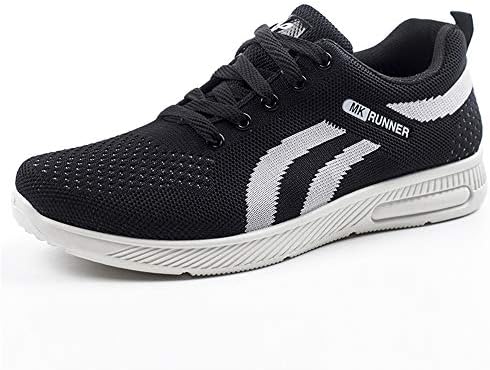 ALLAK Lightweight Running Sneaker, Unisex Running Shoe, Durable Mesh, Microfiber, Rubber(Black-Lable 44/10 D(M) US Men)