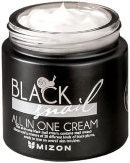 [Mizon] Crema alla Bava di Lumaca Nera (75ml) Crema Premium; Trattamento anti-invecchiamento; Cosmetico coreano con estratti di piante e mucina di lumaca nera (All in One Black Snail Cream)
