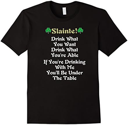 Irish St. Patrick's Day Drinking T-Shirt Toast Slainte