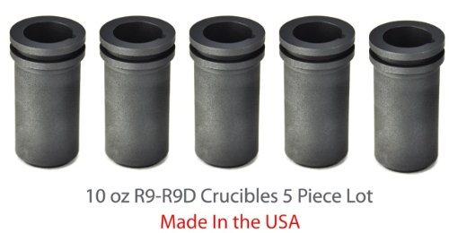 5 Piece Lot 10 oz Crucible For Mini R9 R9D-10 Melting Casting Furnace Refining Gold Silver Copper Scrap Jewelry