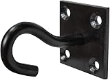 Faithfull 8mm Hook on Plate Black Japanned Steel Wall Hanging 50x50mm for Chains view 2
