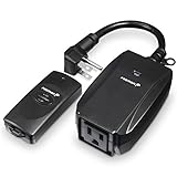 Fosmon C-10683 Wireless Remote Control Outdoor Electrical Outlet Switch Weatherproof Heavy Duty 3-Prong Plug-in ETL Listed (Battery Included), 1 PACK