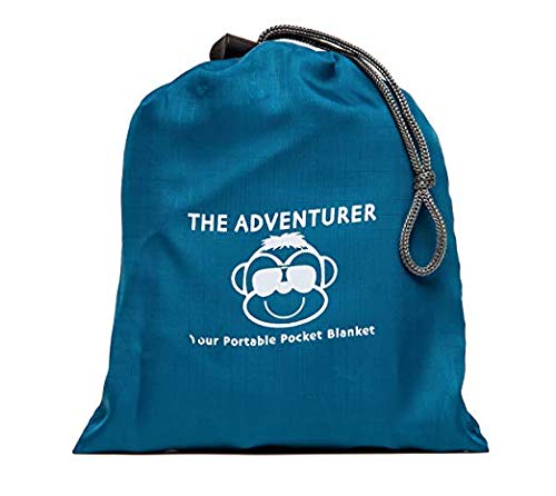 Monkey Mat - Adventurer Mat | Ultra Lightweight Outdoor Portable Picnic Travel Blanket - 4' x 5' (Blue Yonder)