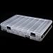 Docooler 27184.7CM Double Sided High Strength Transparent Visible Plastic Fishing Lure Box 14 Compartments with Drain Hole Fishing Tackle