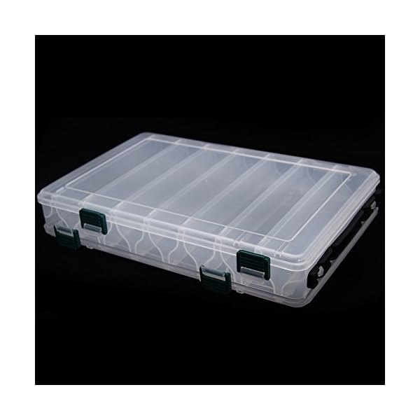docooler-271847CM-Double-Sided-High-Strength-Transparent-Visible-Plastic-Fishing-Lure-Box-14-Compartments-with-Drain-Hole-Fishing-Tackle