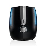 TotalComfort Humidifier Plus |Warm & Cool Misting Technology, 1.4 Gallon Tank, 65 Hour Runtime, Nightlight | Clean Tank Technology, BONUS DEMINERALIZATION CARTRIDGE, Portable | HoMedics