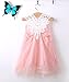 Baby Girls Princess Party Dress Pearl Lace Flower Fancy Gown Backless Dress 2-7Y