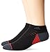 adidas Men's Superlite Prime Mesh Low Cut Sock (2-Pair), Black/Dark Grey/Scarlet, Large, (Shoe Size 6-12)