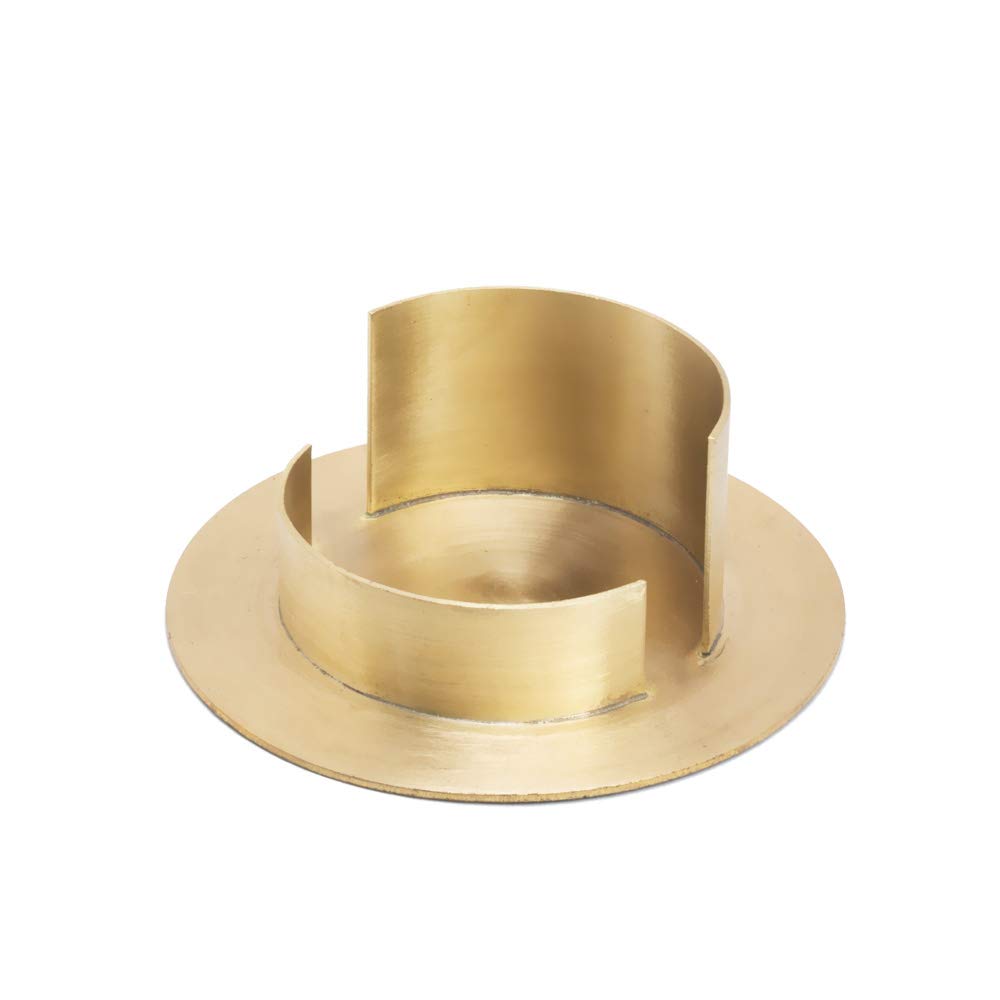 NKlaus 1x candle holder 4cm high christening candle communion for candles up to Ø 6cm brass candle holder gold candle holder wedding 2803