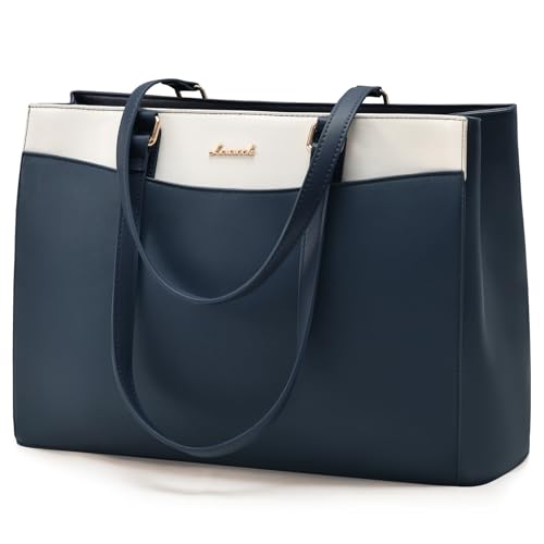 LOVEVOOK Laptoptasche Handtasche Damen 15,6 Zoll, Leicht Aktentasche Arbeitstasche Groß, Elegant Laptop Bag Business Shopper Tasche Lehrertasche Schul