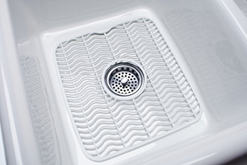 Kitchen sink mats with drain hole
