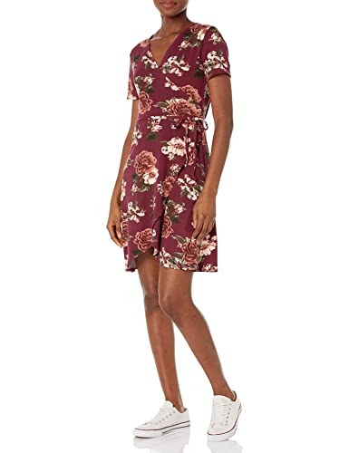 Star Vixen Women's Petite Short Sleeve Ballerina Wrap Dress