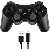 GAMEFRIEND PS3 Controller Wireless, Double Shock Gamepad Bluetooth Sixaxis Game Controller with Charger Cable for Playstation 3