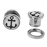 Anchor Plugs Stainless Steel Screw Fit Double Flare Anchor Plugs 8G-00G (2 Pieces)